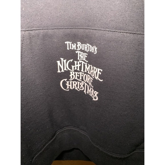 Hot Topic Disney Size M Black Hoodie Sweater JACK THE PUMPKIN KING OOGIE BOOGIE - Picture 5 of 8